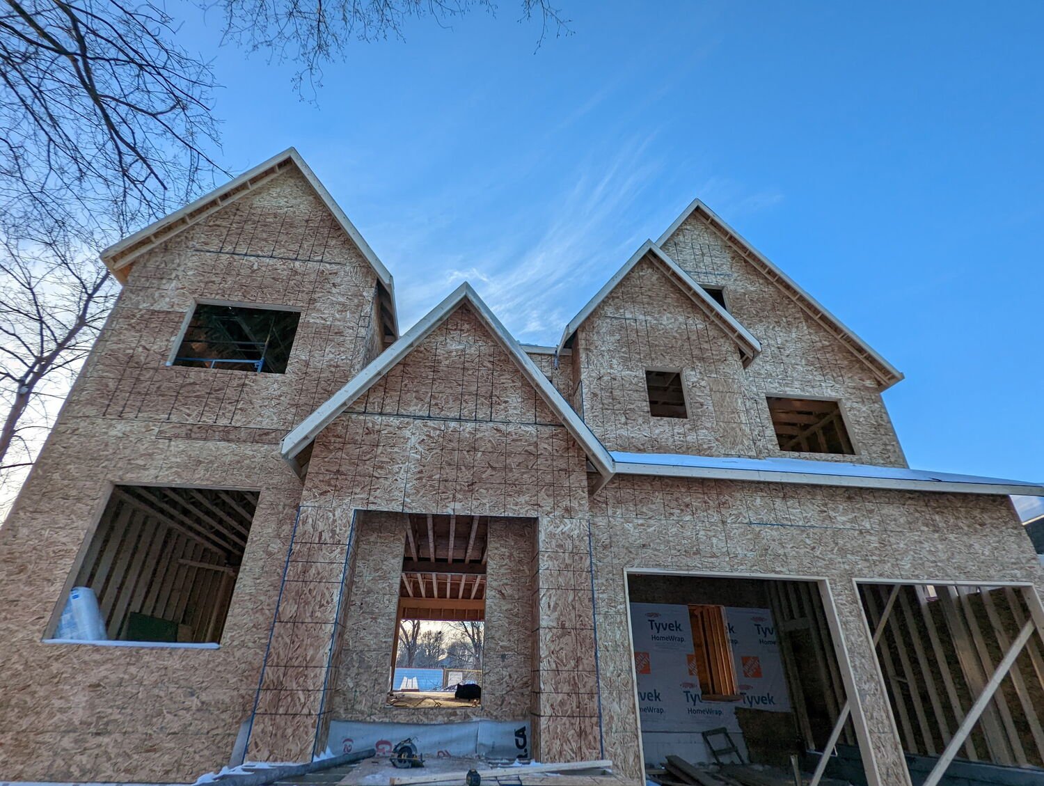 Residential new build under construction in the north.