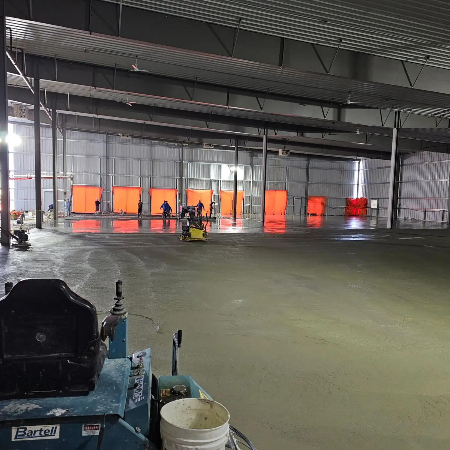Commercial building interior under construction.